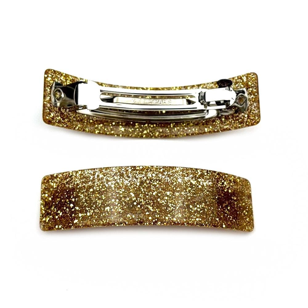 Barrette cheveux rectangle 8cm, accessoire cheveux fait main paillettes