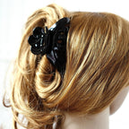 Pince crabe pour cheveux épais 9.5cm verni noir