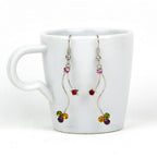 Boucle d'oreille pendante cristal