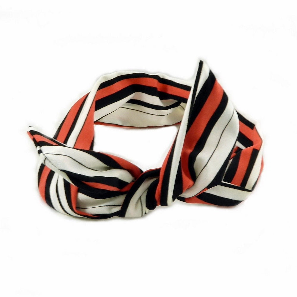 Bandeau headband cheveux rayures