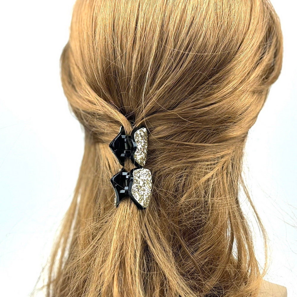 Lot de 2 Pinces cheveux paillette triangulaire