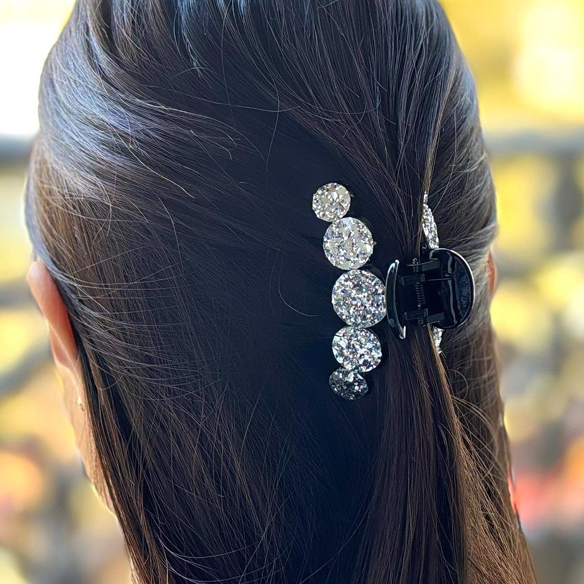 Pince cheveux fantaisie à paillettes