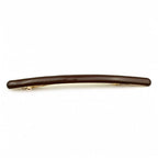Barrette Cheveux Fine Émail Longue 10 cm marron – Clip Paris