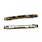 Barrettes cheveux fine fait main 7cm leopart 