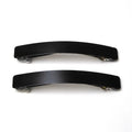 Barrettes métallisées mat Made in France 8cm noir - Lot de 2