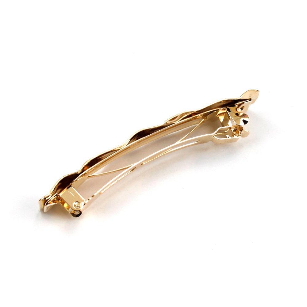 Barrette métal design martelé