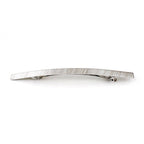 Barrette Fine Longue Métal Strié 11cm argenté
