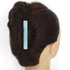 Pince à cheveux ornée de paillettes 8cm - bleu