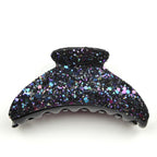 Pince à cheveux paillette multicolore foncé 9cm - crabe fantaisie