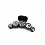 Pince cheveux crabe ornée de paillettes grises