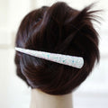 Grande pince cheveux concorde paillette 10.5cm - blanc irisé