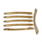 Barrettes longues 10cmx0.6cm "Clip Paris", or - Lot de 50