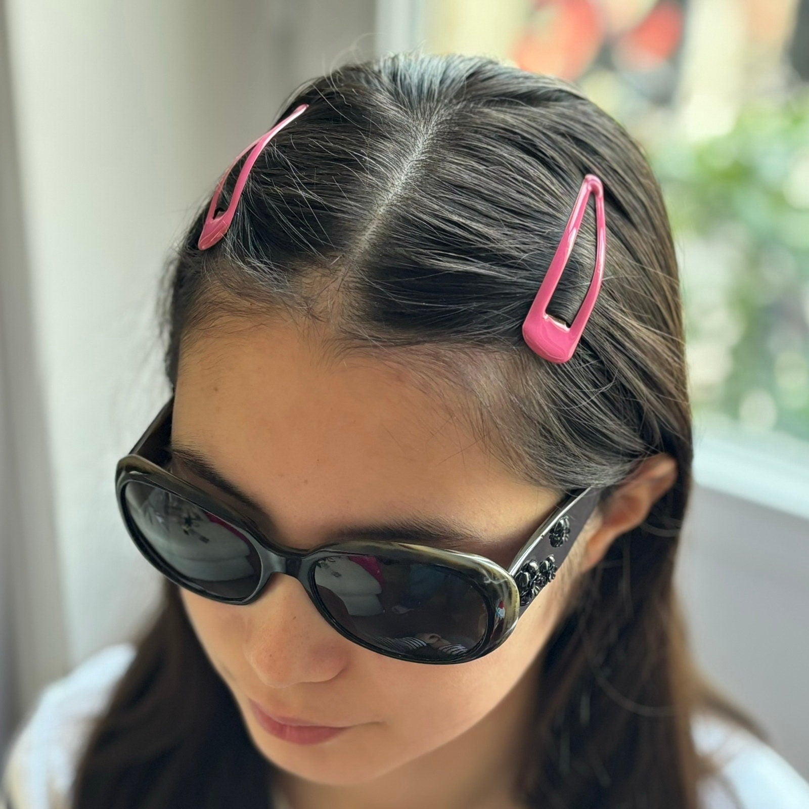 Lot de 2 pinces cheveux clic clac 7cm