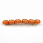 Barrette cheveux perle ovale 8cm