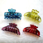 Pince crabe cheveux classique de 8,5 cm vert, bleu, violet, rouge