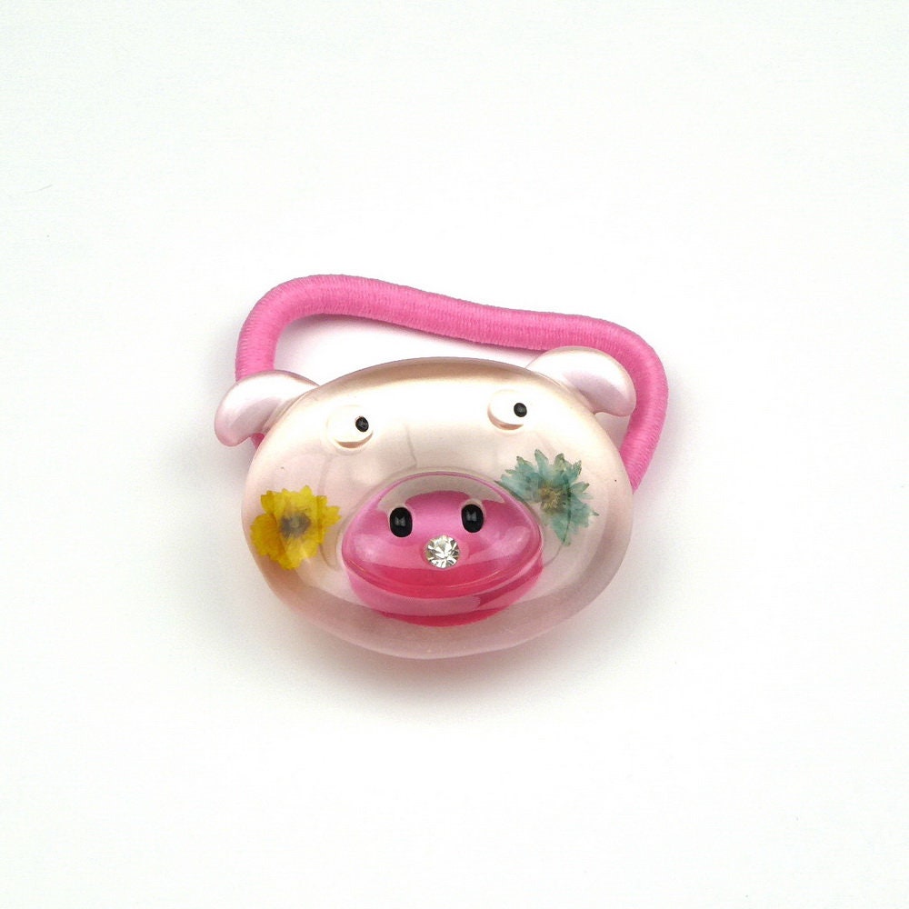 Lot de 4 élastiques cheveux cochon