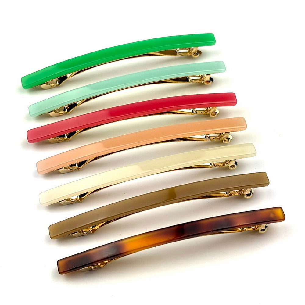 Barrettes cheveux fine fait main 9cm 