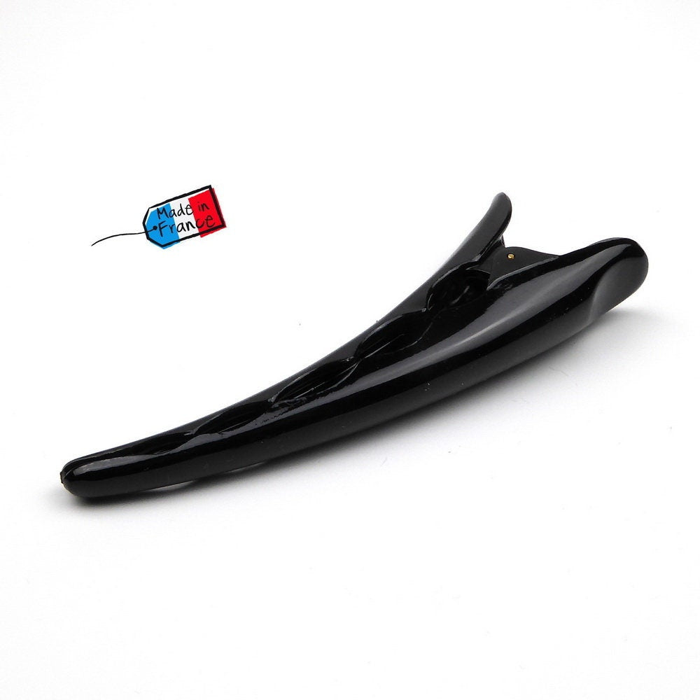 Grande pince cheveux Concorde 11,5cm fabrication française - noir