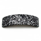 Barrette cheveux paillettes incurvée - Élégance argentée gris