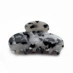Pince à cheveux crabe en acétate écaille de tortue – 8,5 cm gris