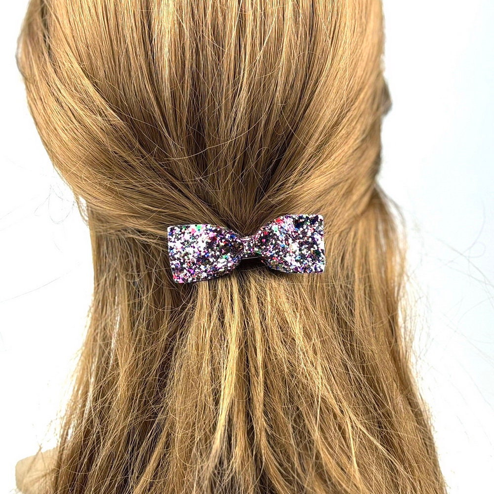 Pince cheveux clip noeud paillette