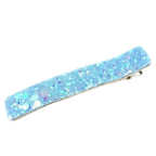Pince à cheveux paillettes 6cm - bleu pâle