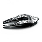 Pince à cheveux bec avec paillettes argent