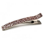 Grande pince cheveux paillettes 12.5cm or rose