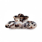 Pince crabe acétate motif tortue Ivoire – Fait main 8 cm 