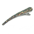 Grande pince à cheveux concorde 10.5cm paillette - gris vert