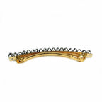 Barrette cheveux 8.5cm perles cristaux