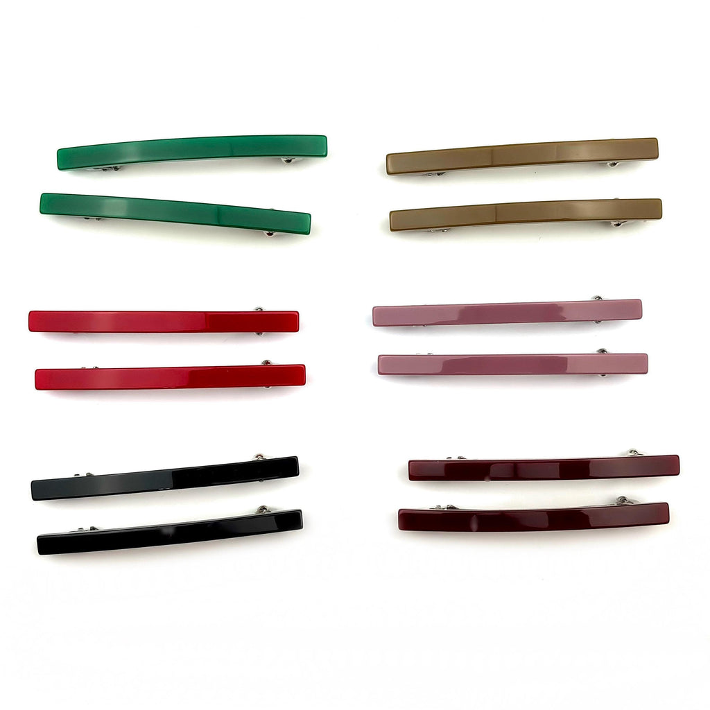 Barrettes cheveux fine fait main 7cm 