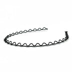 Lot de 3 serres tête fin métal petite ondulation, doré, argenté, noir