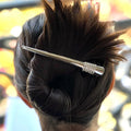 Grande pince à cheveux concorde avec strass argentés – 13 cm