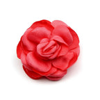 Lot de 2 broches fleur / pinces fleur satin