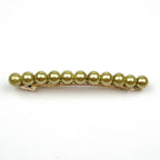 Barrette cheveux 8cm, perles nacrées jaune