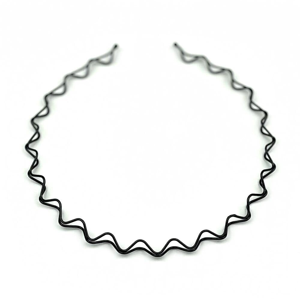 Lot de 3 serres tête fin métal ondulé doré, argenté, noir