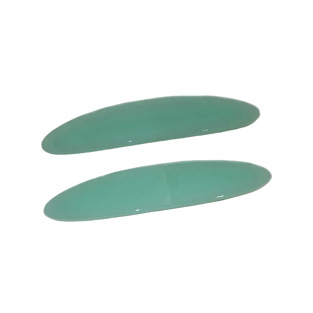 Barrettes cheveux ovale 7cm vert eau - Lot de 2