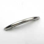 Grande barrette cheveux longue incurvée brossée argent