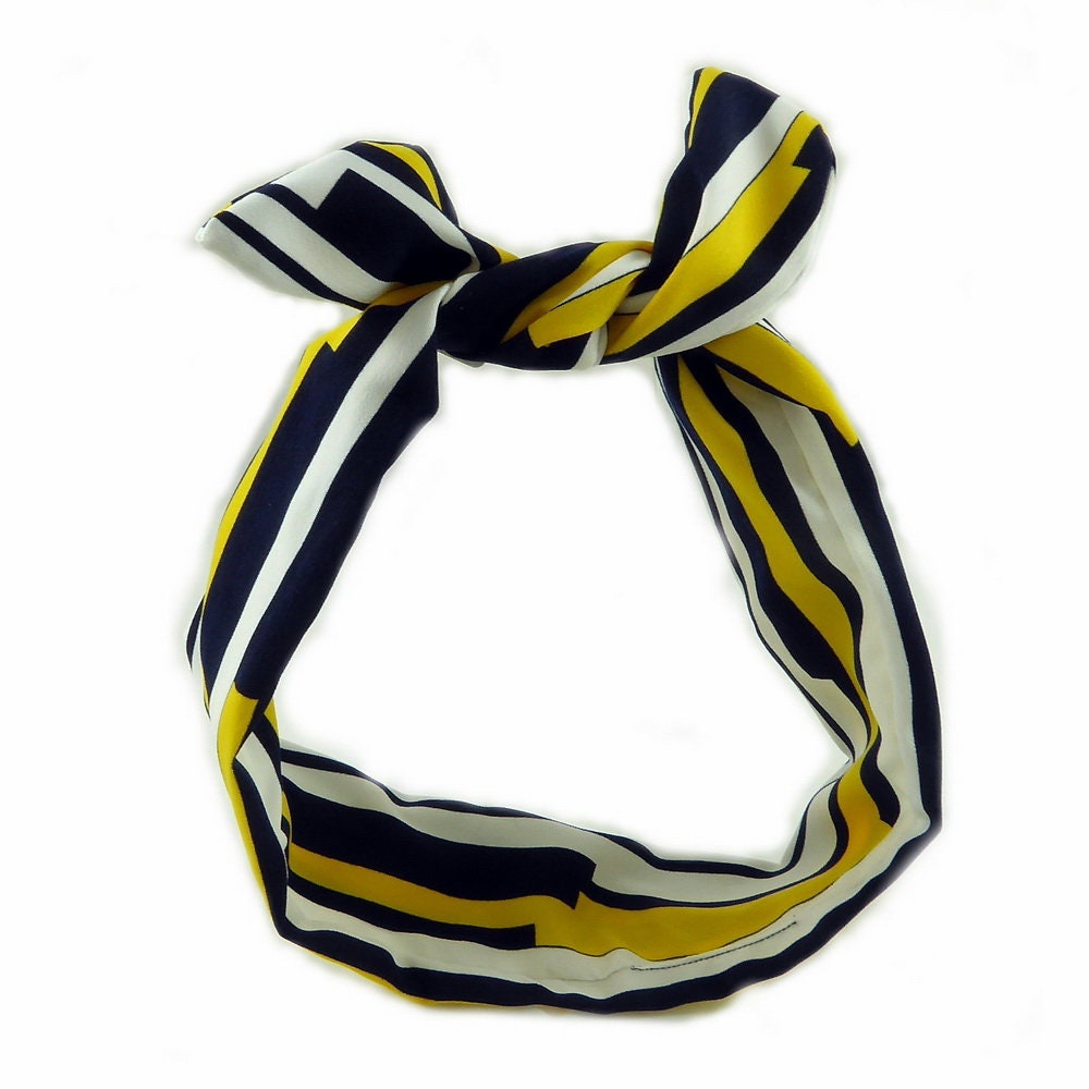 Bandeau headband cheveux rayures