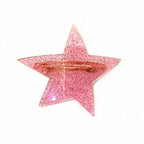Barrette cheveux étoile paillette rose