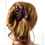Pince crabe cheveux épais 9.5cm violet verni