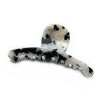Pince cheveux crabe 9cm acétate fait main motif tortue gris
