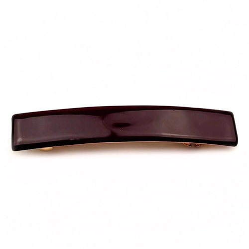 Barrette cheveux émail bordeaux 9cm, accessoire cheveux