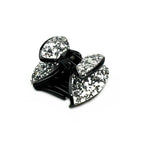pince cheveux nœud ornée de paillettes scintillantes argent