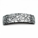 Barrette cheveux paillettes incurvée - Élégance argentée