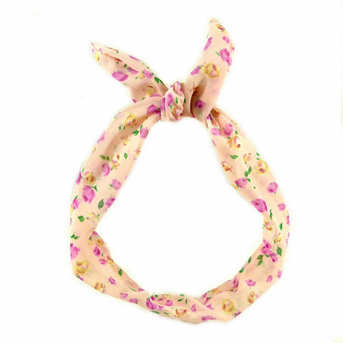 Bandeau headband cheveux imprimé fleuri