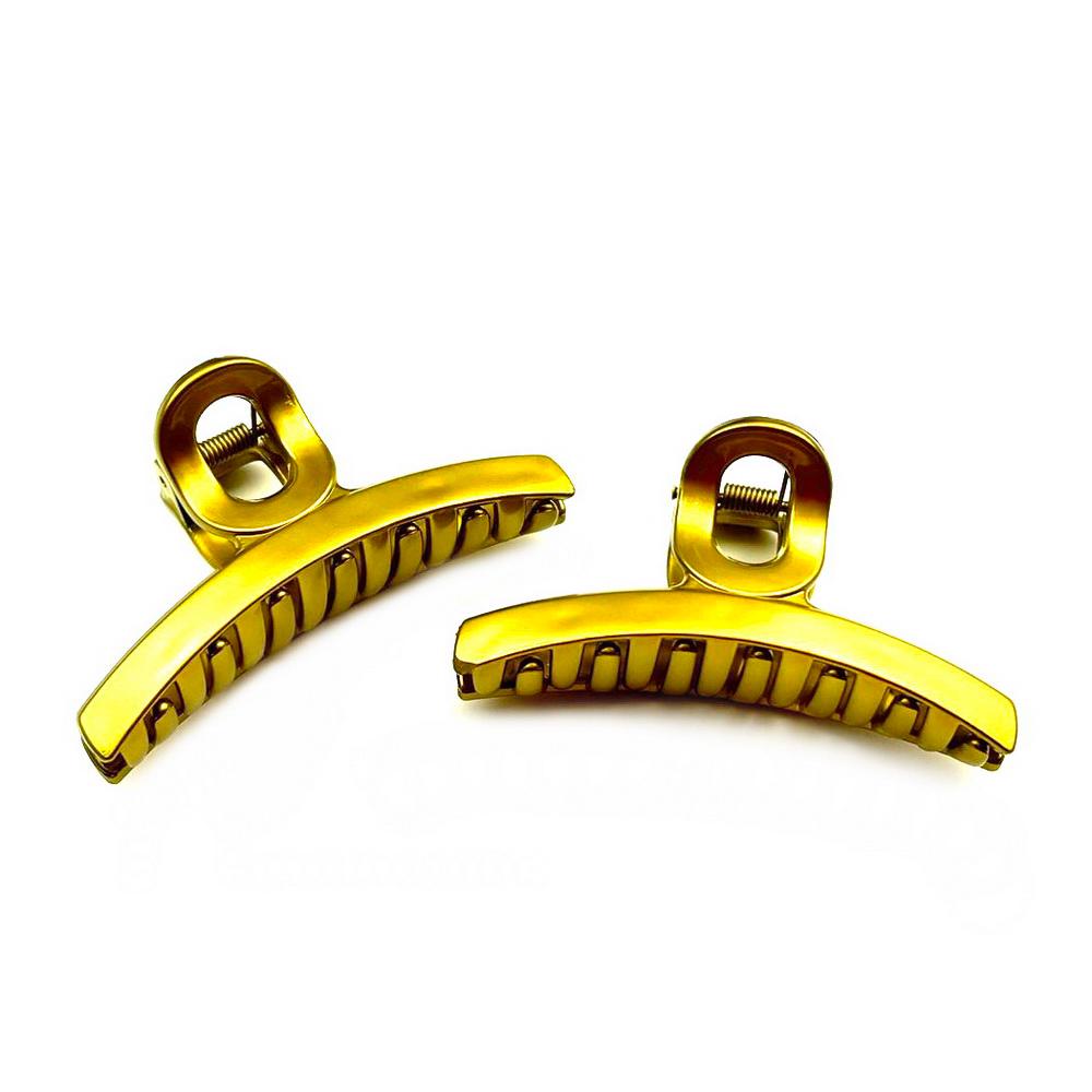 Lot de 2 pinces cheveux métallisées 8cm