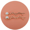 Barrettes cheveux perles 7cm - Lot de 2
