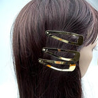 Lot 10 pinces cheveux clic clac dorées 5.8cm